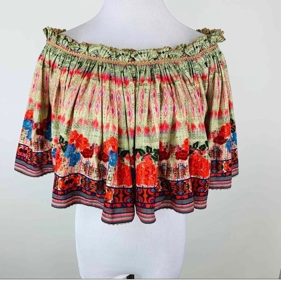 Anthropologie Bhanuni by Jvoti NWT Boho Strapless Beaded Top Small - Picture 1 of 7